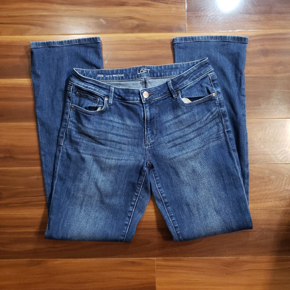 Loft curvy sexy bootcut jeans